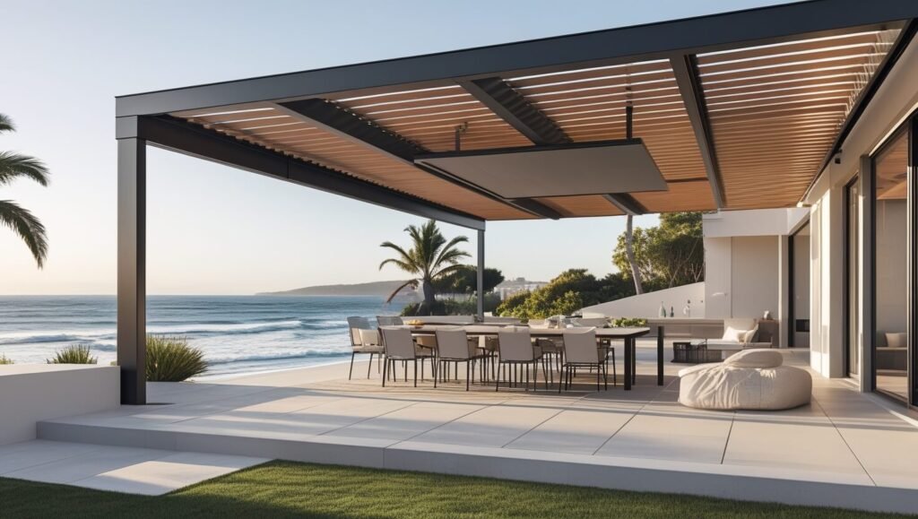 Coastal Contemporary pergola